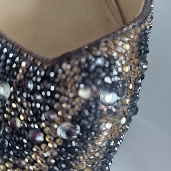 Betsey Johnson Mya Rhinestone Pumps Light Brown/Black Leopard 8.5 Pre-owned - Picture 6 of 7